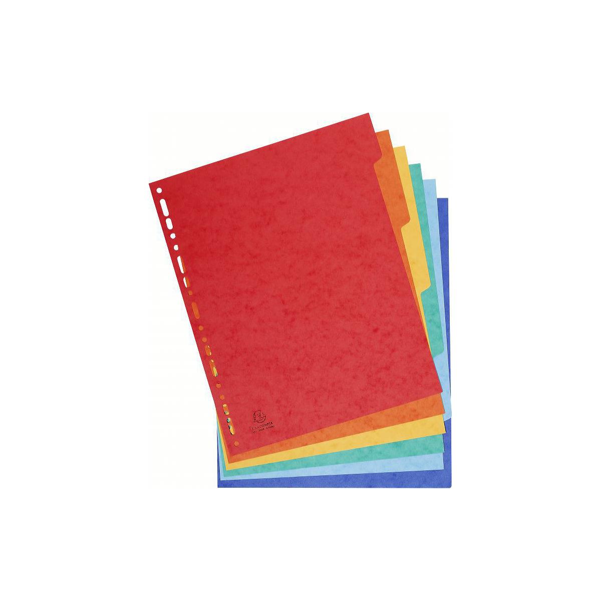 Exacompta 2406E divisore Cartoncino Multicolore 6 pz