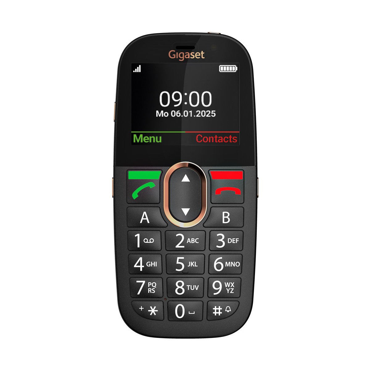 Gigaset GL695 5,87 cm (2.31 pollici) 113 g Nero Telefono per anziani