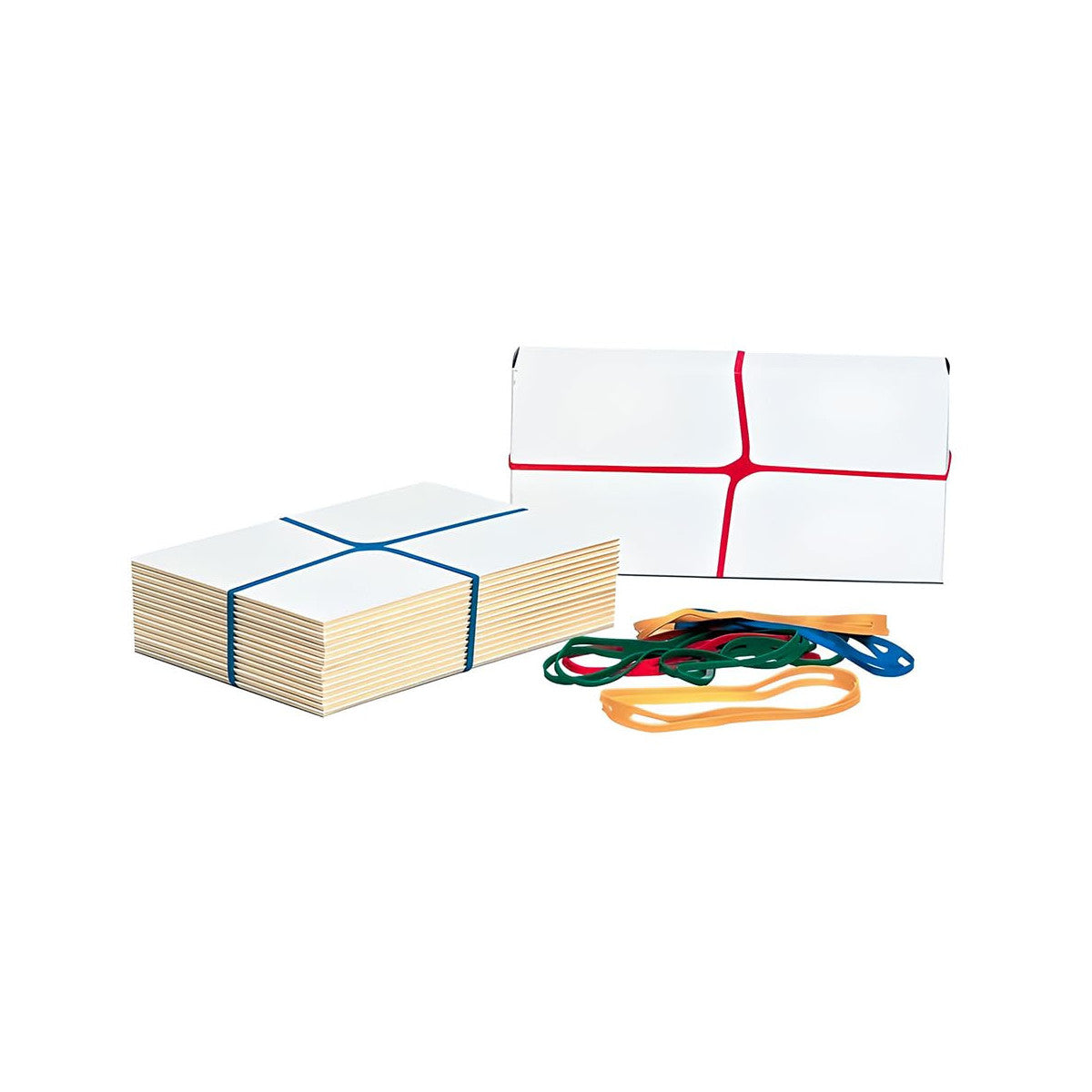 Viva Elastici Legapacchi X-Band in Gomma Naturale, 2 Misure (100-150 mm), 4 Colori Assortiti, 50 gr
