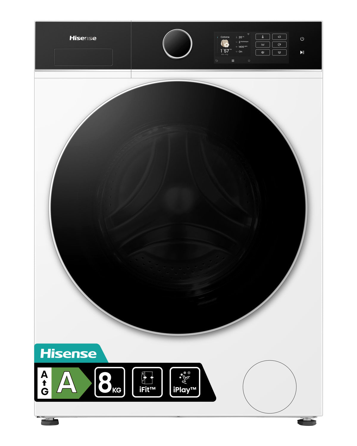 Hisense WF5I8043BWF lavatrice Caricamento frontale 8 kg 1400 Giri/min Bianco Venduto come Grado A 6901101832481