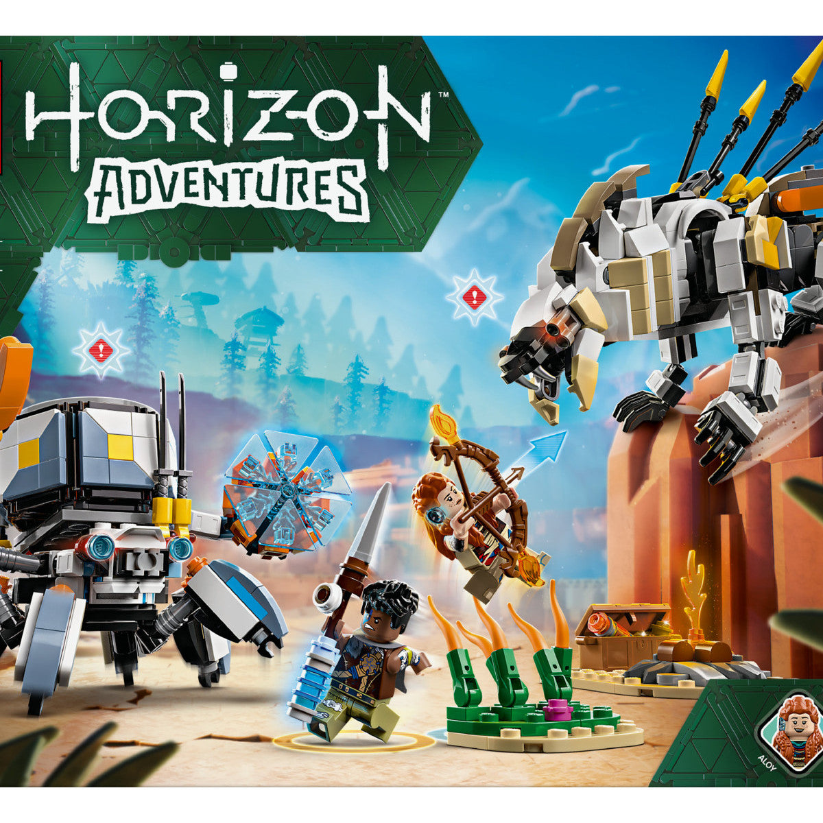 Lego 77037 Horizon Adventures Aloy e Varl contro Arcapode e Secodonte