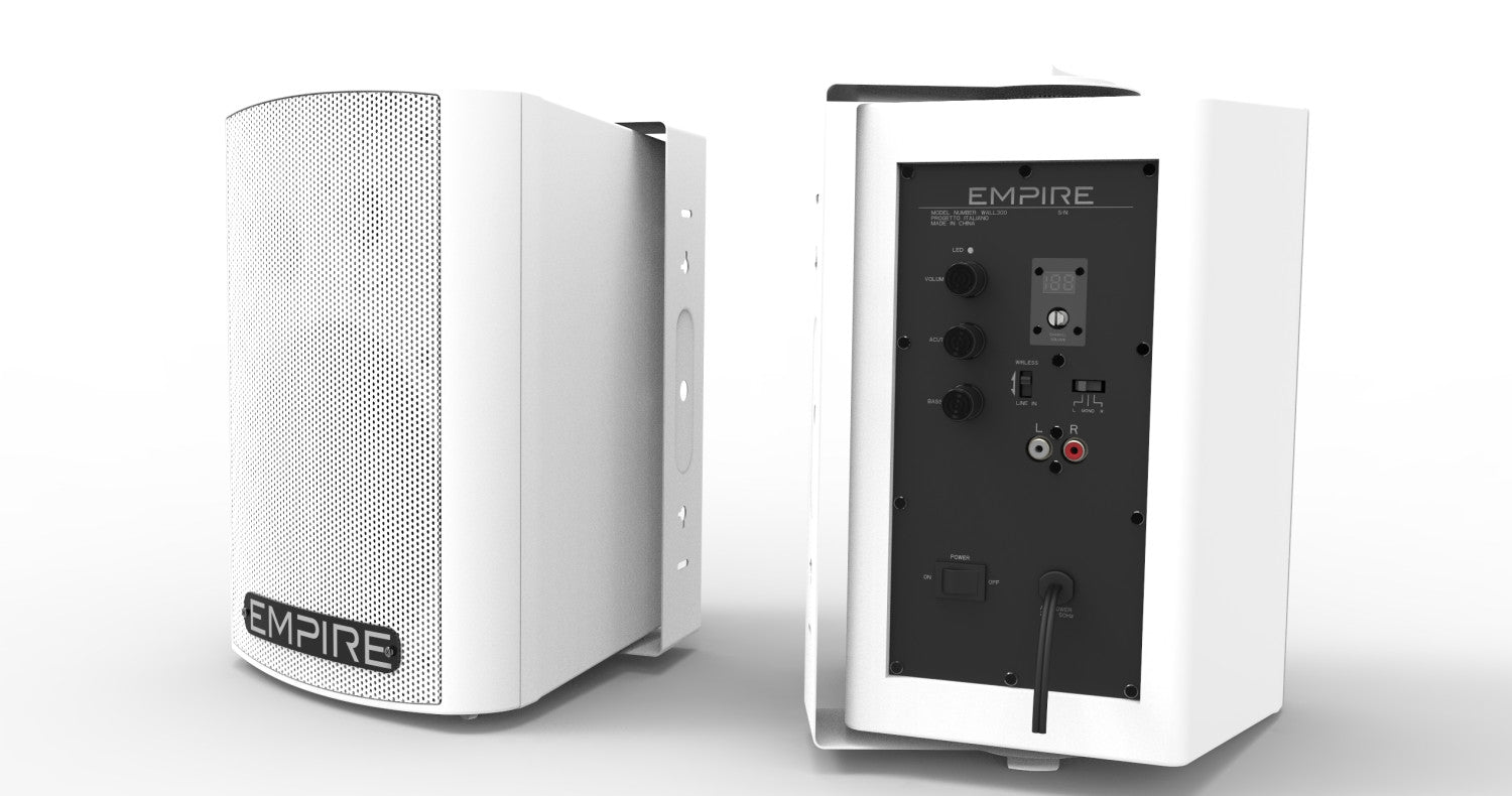 Empire Media HT.WALL300U set di altoparlanti 150 W Universale Bianco 2.0 canali 2-vie