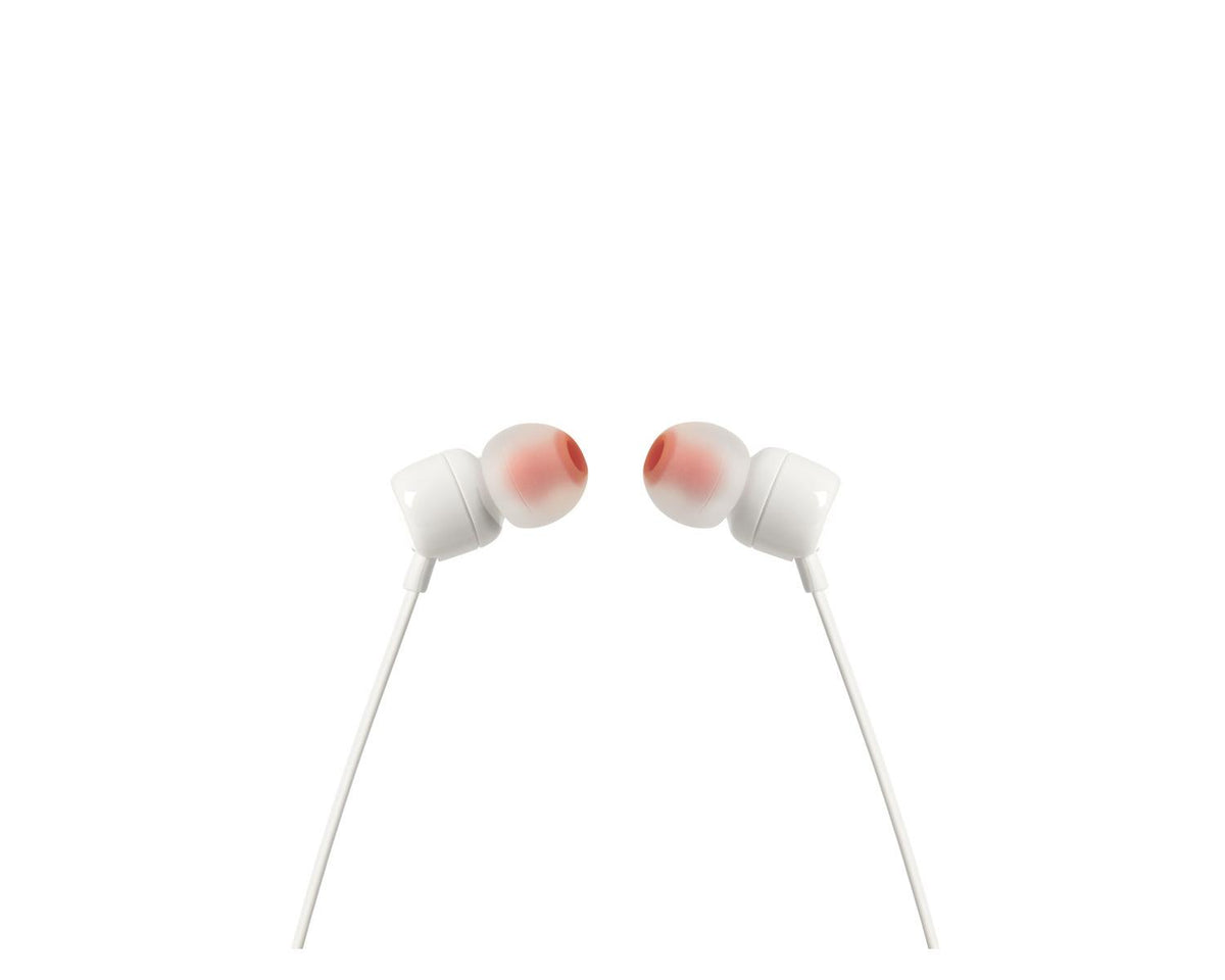 JBL JBLT110WHT Cuffie Cablate con Microfono In Ear Bianco
