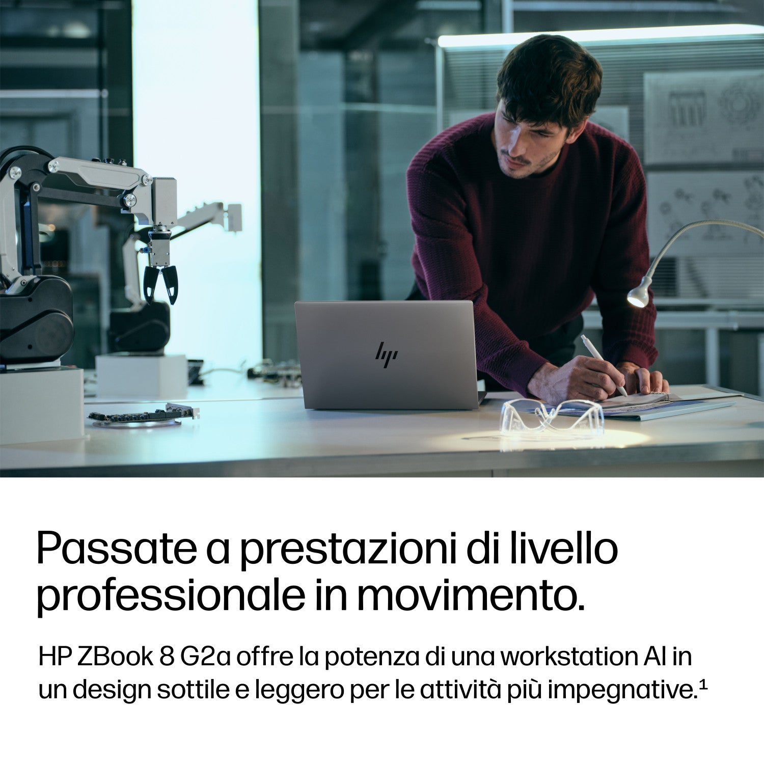 HP DK1M5ET laptop Copilot PC AMD Ryzen AI 7 PRO 40,6 cm (16pollici) WUXGA 24 GB DDR5-SDRAM 1 TB SSD Wi-Fi 7 (802.11be) Windows 11 Pro AI Workstation, AI PC Argento