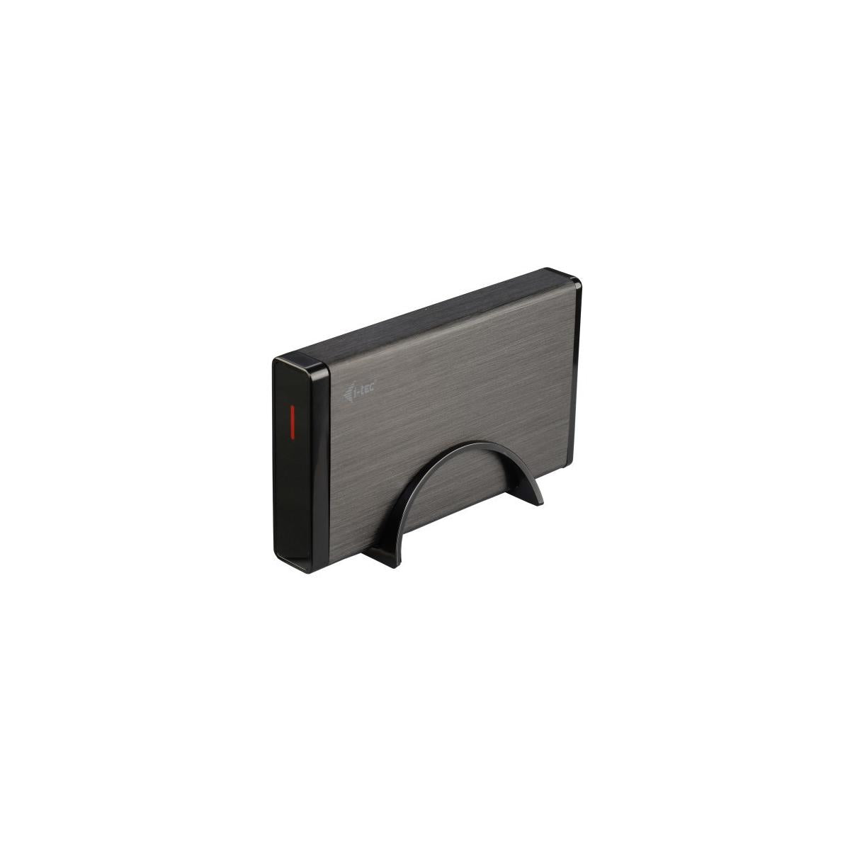 i-tec MYSAFE35U401 contenitore di unità di archiviazione Custodia per Disco Rigido (HDD) Nero, Metallico 3.5"