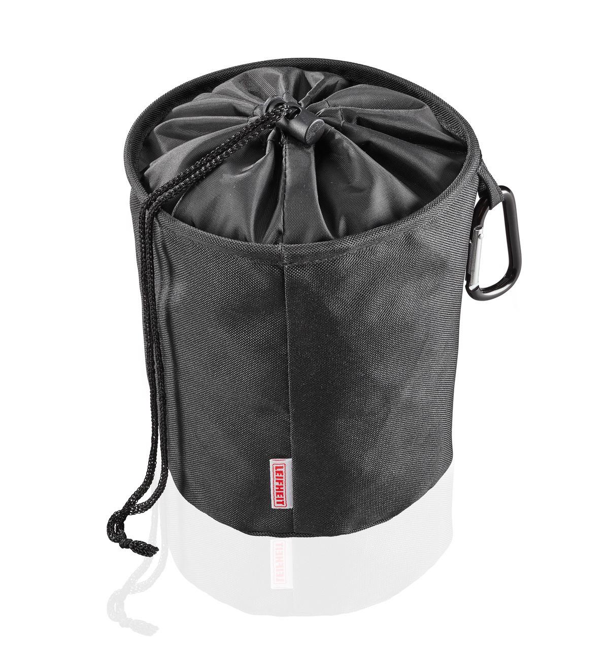 Sacchetto con Gancio Leifheit 80031 per Mollette Antisporco per Bucato Fresco in Tessuto a Maglia Stretta Poliestere Nero