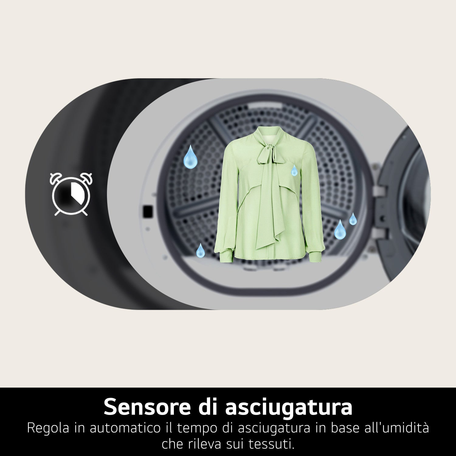 LG RNX5008TKB Asciugatrice Intelligente AI Dry 8 kg Classe B Bianco/Nero