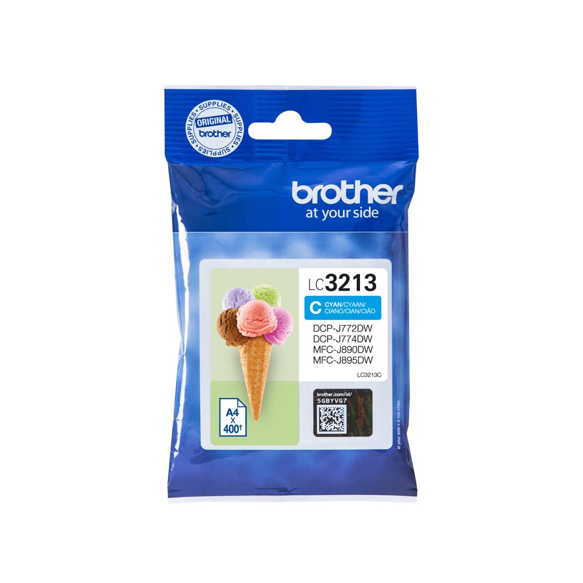 Brother LC-3213C cartuccia d'inchiostro Originale Resa elevata (XL) Ciano