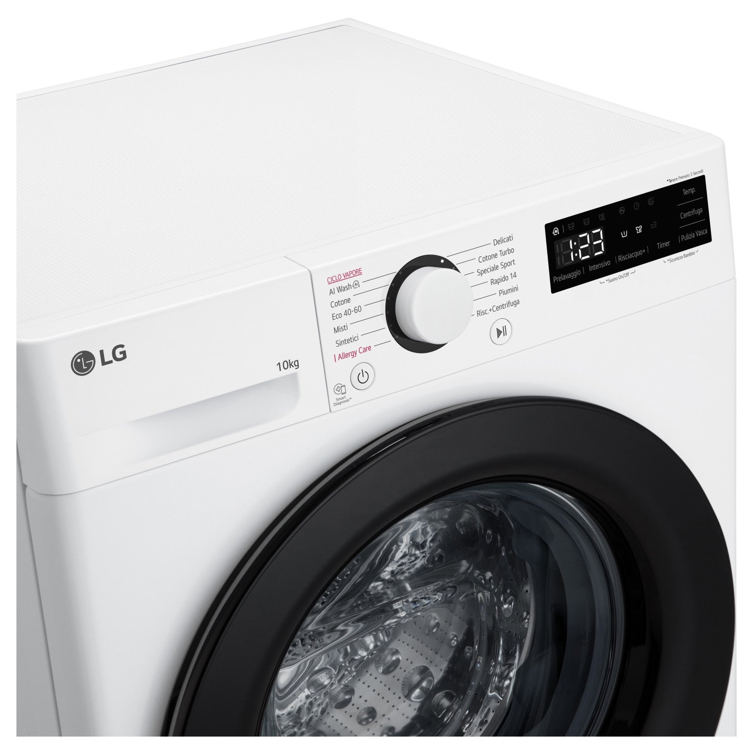 LG F4R3010NSWB Lavatrice 10kg AI DD, Classe A-10 , 1400 giri, Lavaggio a vapore