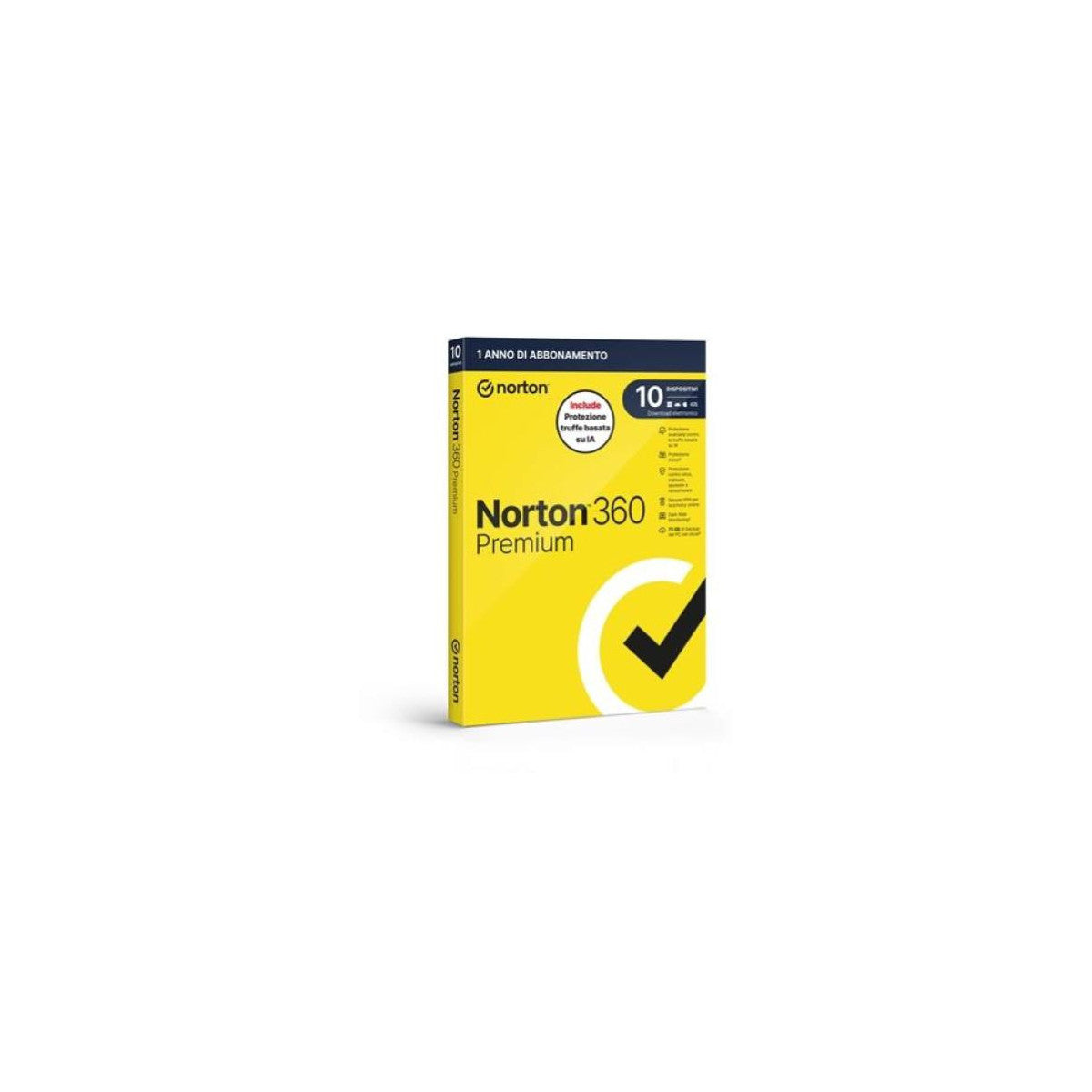 Norton 360 Premium 2026 Antivirus 10 Dispositivi 1 Anno 75GB Backup Box