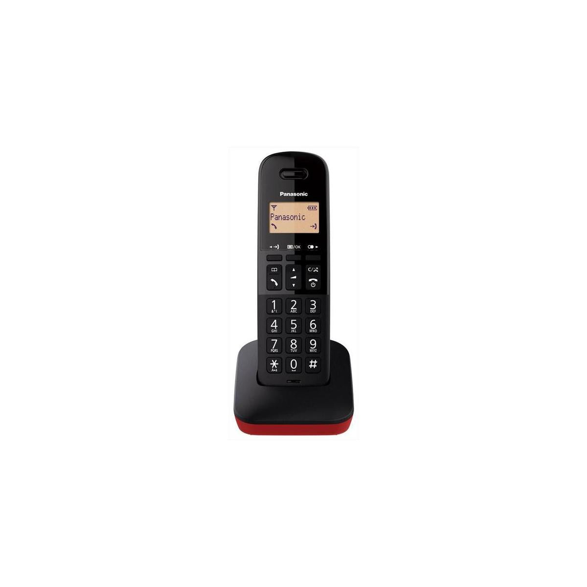 Panasonic KX-TGB610JTR telefono Telefono analogico/DECT Nero, Rosso Identificatore di chiamata