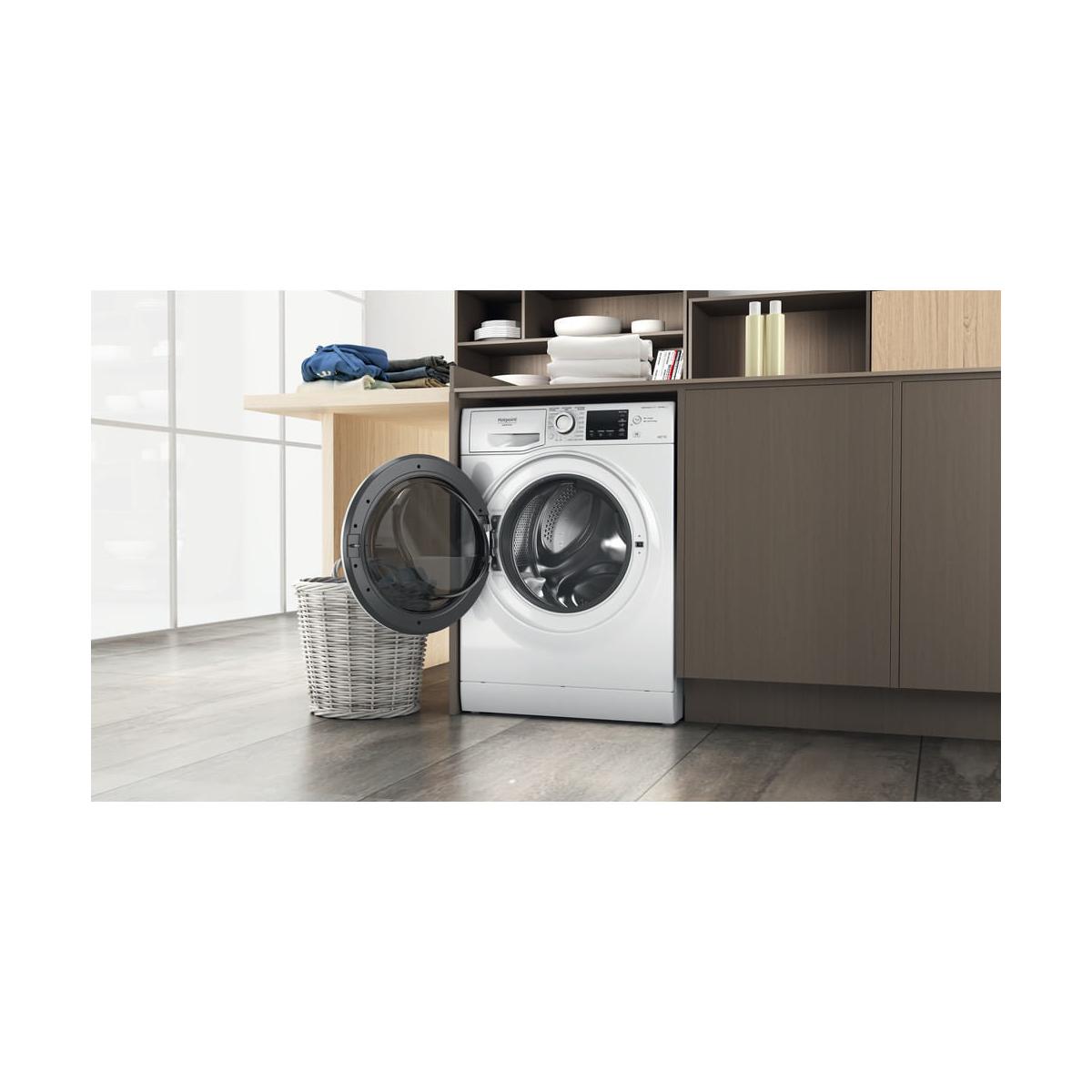 Hotpoint Active NDB 10736 WA IT Lavasciuga Libera Installazione Caricamento Frontale Classe D Bianco