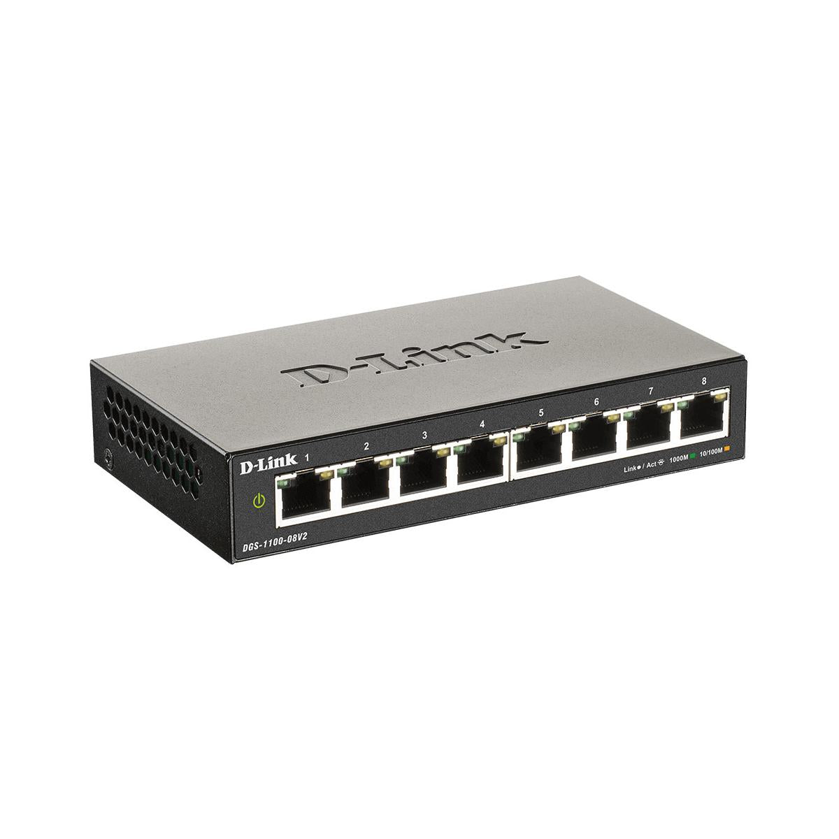 D-Link DGS-1100-08V2 Gestito L2 Gigabit Ethernet (10/100/1000) Nero