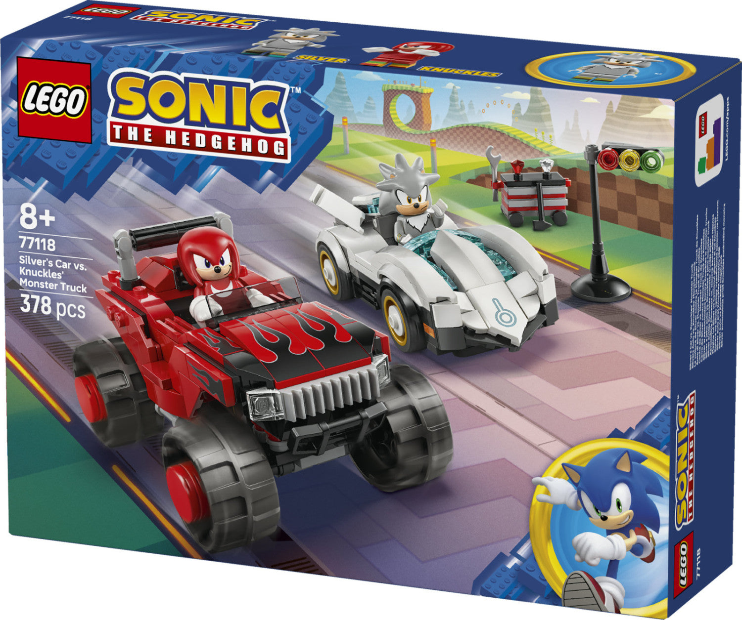 LEGO Sonic the Hedgehog Auto di Silver vs Monster Truck di Knuckles 77118 Set da Costruzione 378 Pezzi per Bambini 8