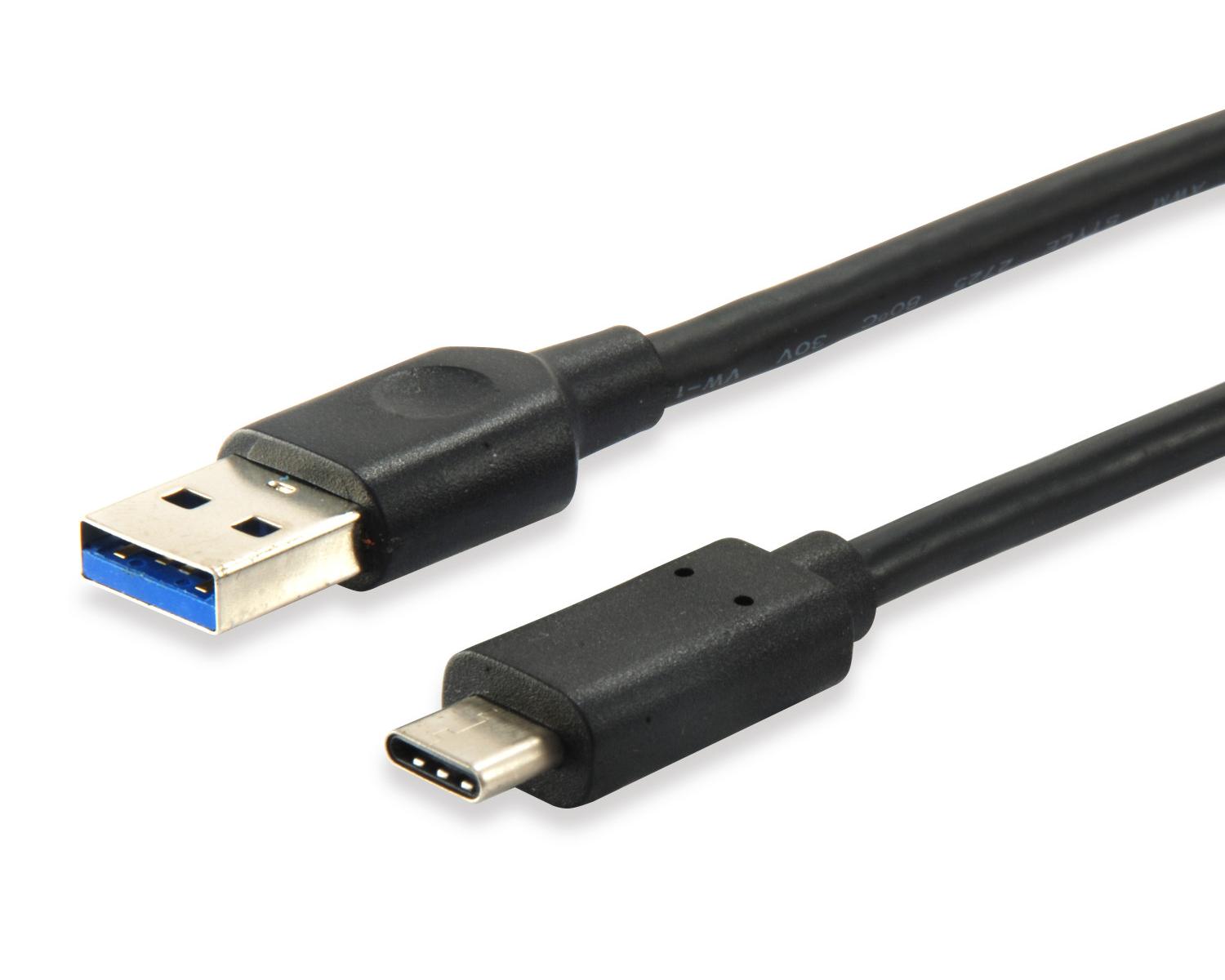 Equip 128345 cavo USB USB 3.2 Gen 1 (3.1 Gen 1) 0,5 m USB C USB A Nero