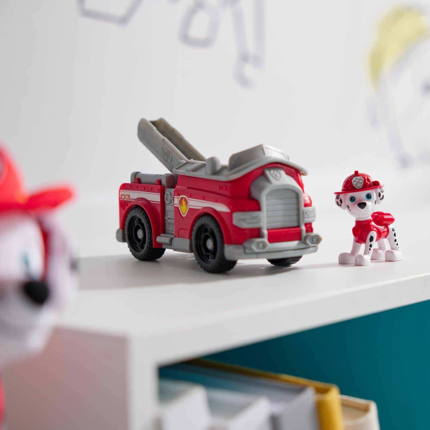PAW Patrol , Camion dei Pompieri di Marshall, Veicolo e Personaggio Marshall, Giochi Bambini, 3 anni