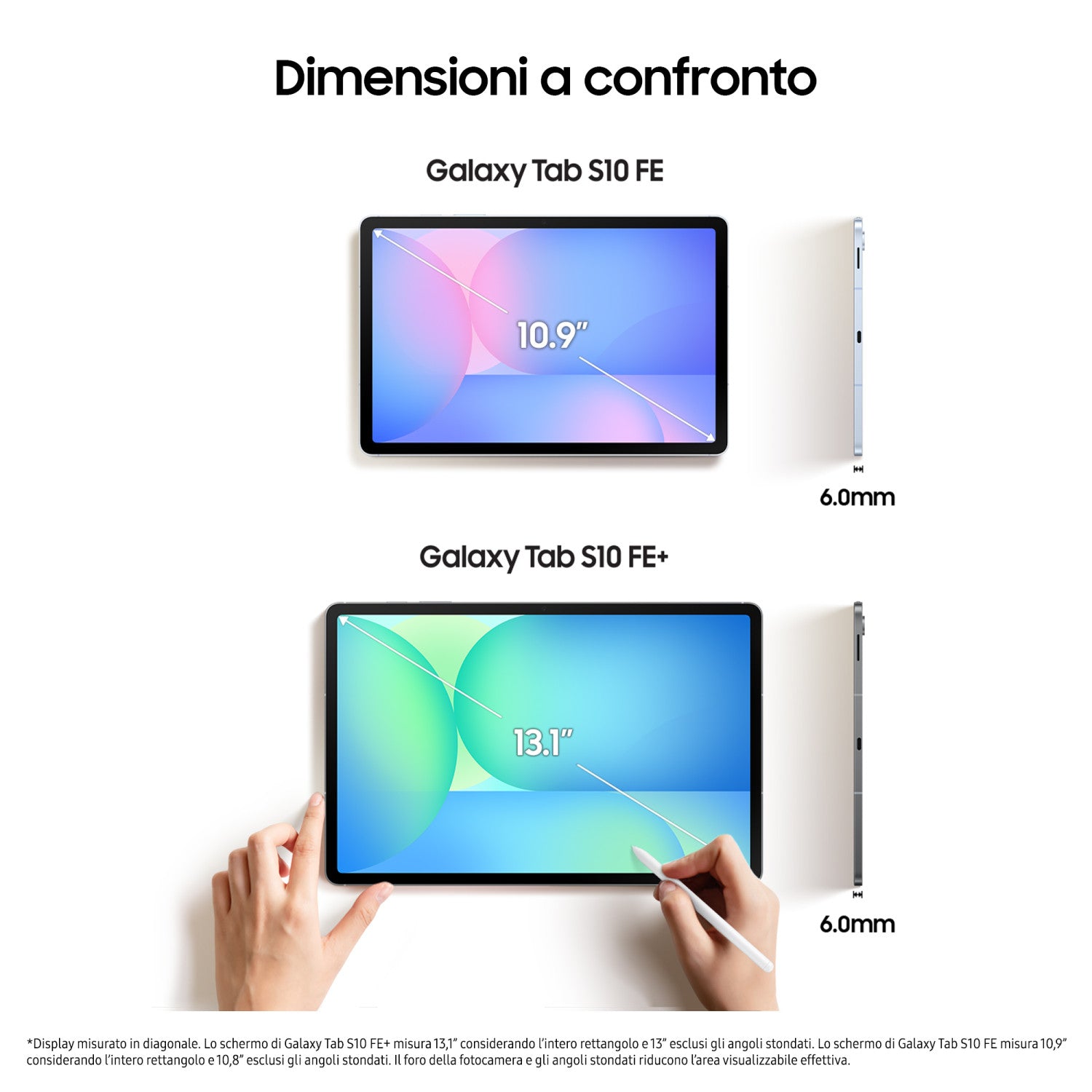 Samsung Galaxy Tab S10 FE , Android Tablet, Display 13.1"LCD, Wifi, RAM 8GB, 128GB, 10.090 mAh, S Pen, Android 15, IP68, Gray