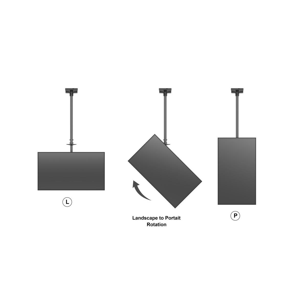 Multibrackets 5460 Supporto per display espositivi 139,7 cm (55") Nero