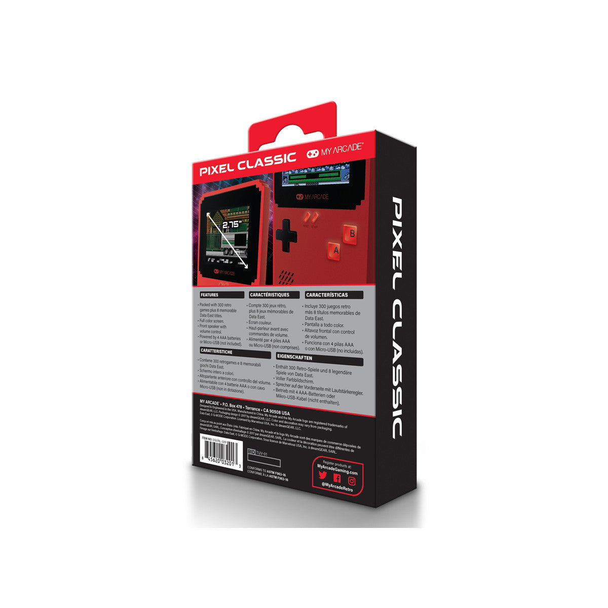 dreamGEAR PIXEL CLASSIC Rosso Gamepad Digitale