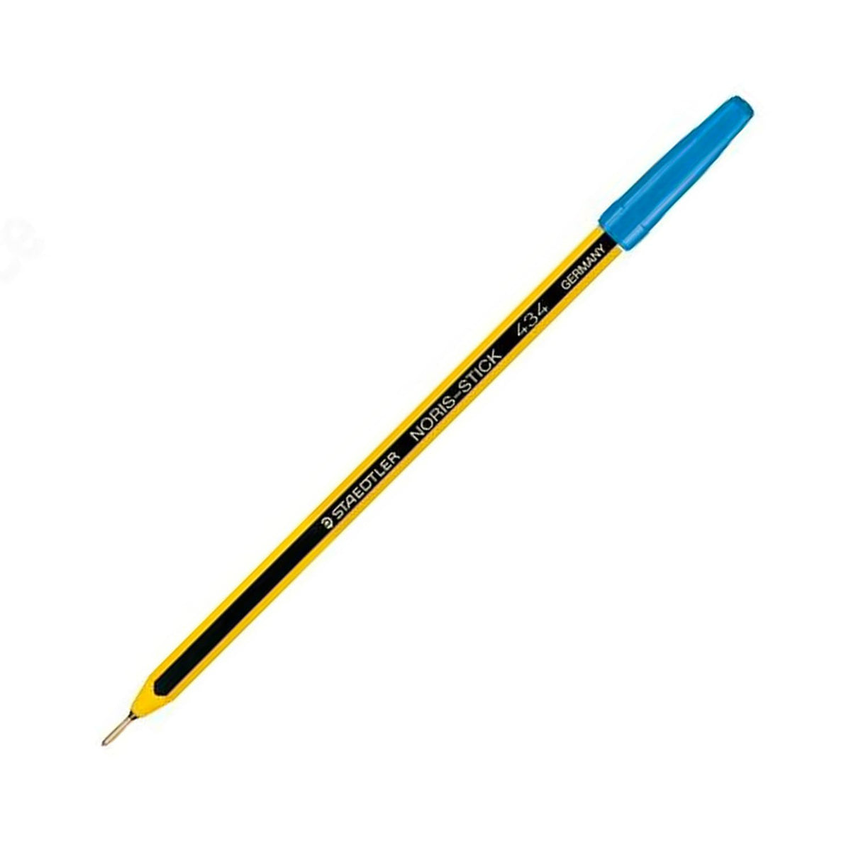 Staedtler Noris Stick 434 M - Penne A Sfera Blu, Punta 1 mm, Fusto Esagonale, Confezione Da 20 Pezzi