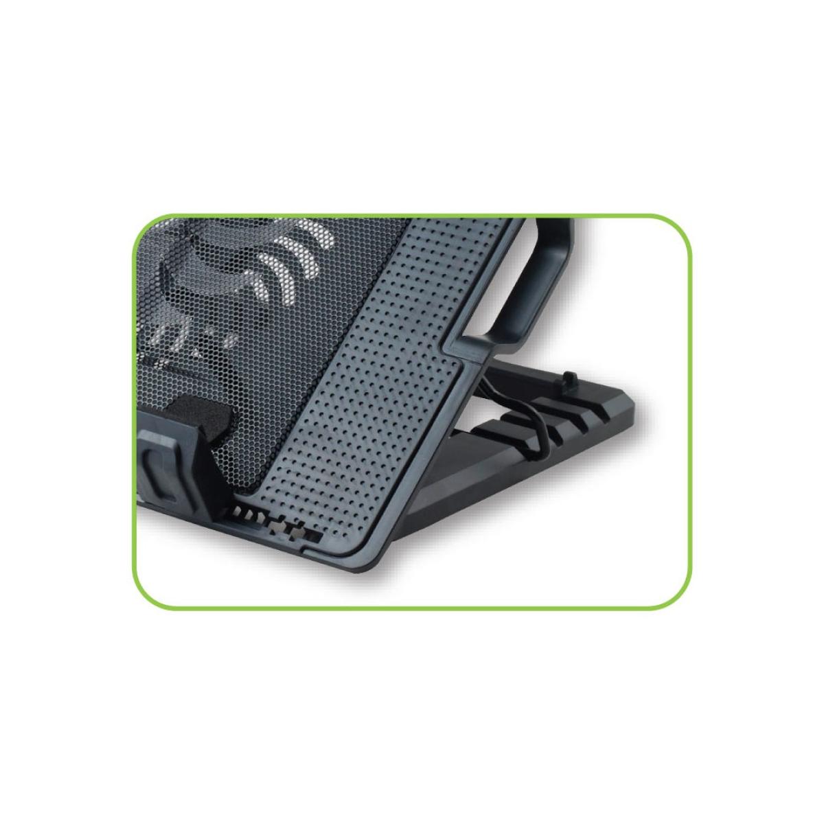 Techly Supporto per notebook fino a 17.3" con sistema di raffreddamento