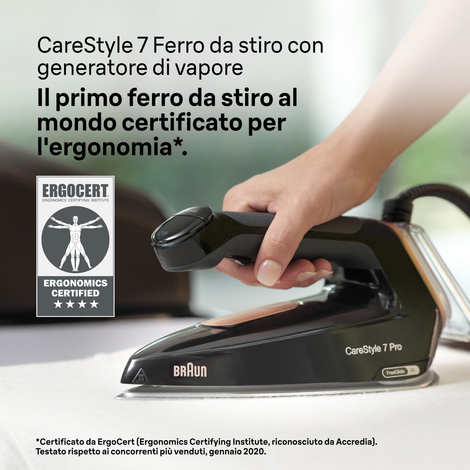 Braun IS7286 BK CareStyle 7 Pro stazione stiratura a vapore ferro da stiro a vapore Nero