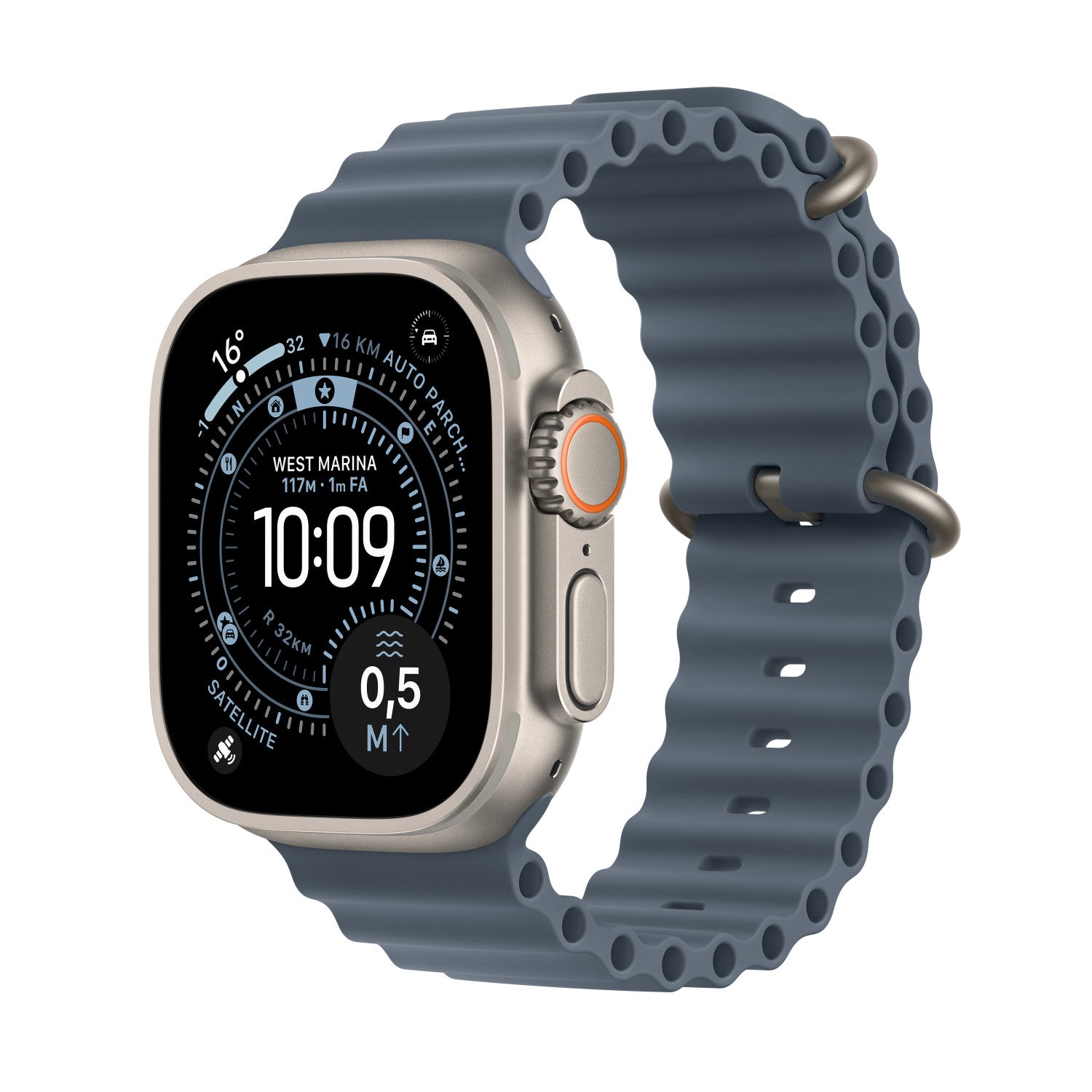 Apple Watch Ultra 3 GPS Cellular 49mm Cassa Titanio with Anchor Blue Ocean Band