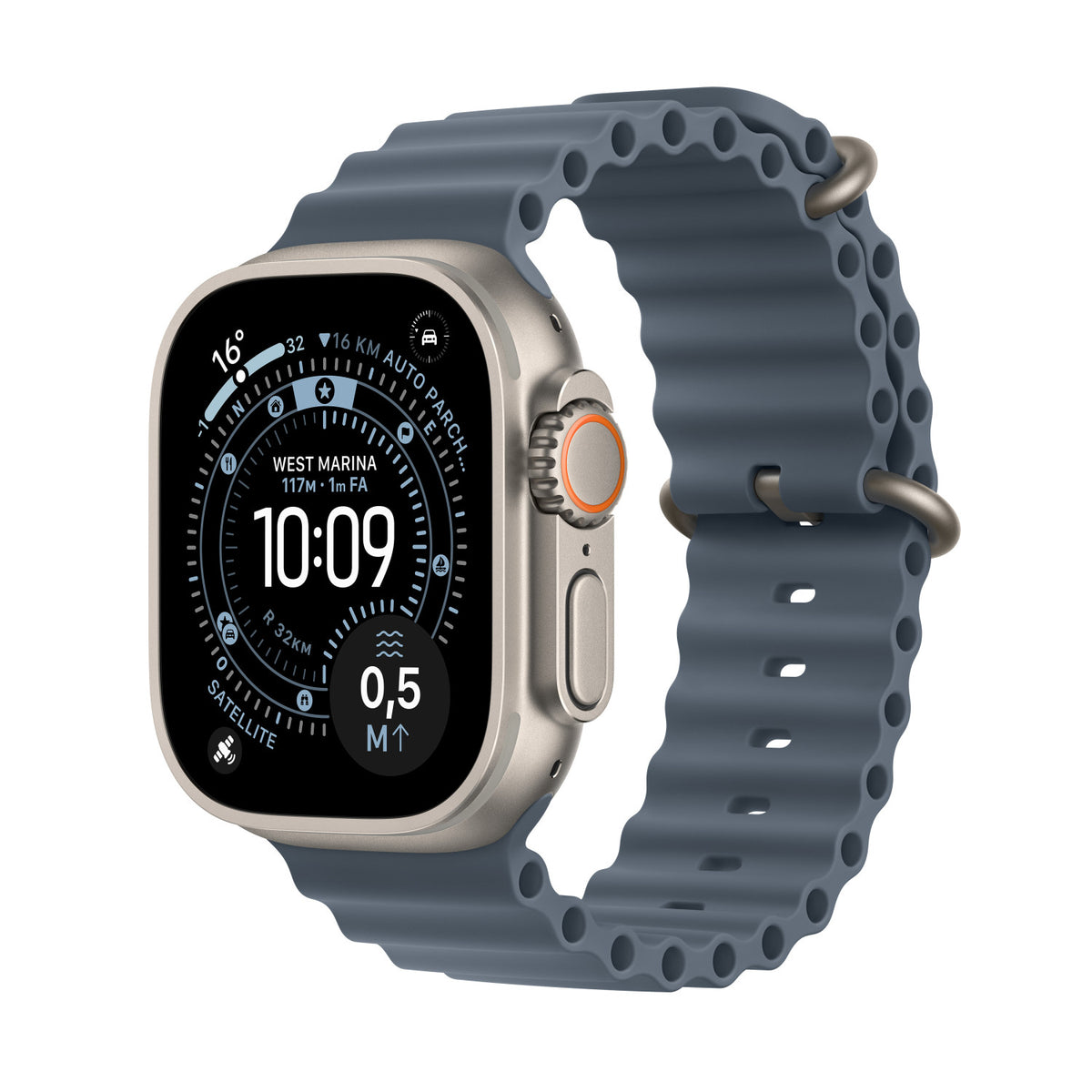 Apple Watch Ultra 3 GPS Cellular 49mm Cassa Titanio with Anchor Blue Ocean Band