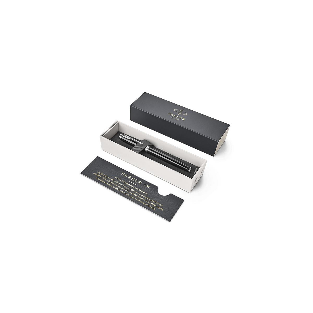 Parker IM penna stilografica Sistema di riempimento della cartuccia Nero, Cromo 1 pz