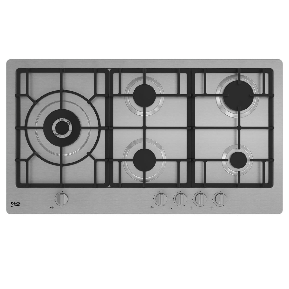 Beko HIML 95225 SXE Piano Cottura Incorporato 90 cm Gas 5 Fornelli Acciaio Inossidabile