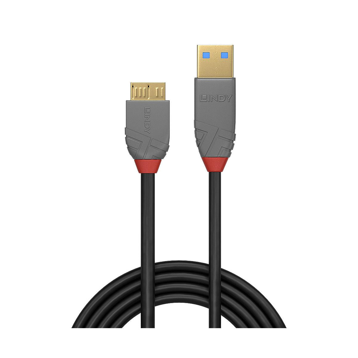 Lindy 36766 cavo USB USB 3.2 Gen 1 (3.1 Gen 1) 1 m USB A Micro-USB B Nero