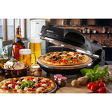 Ariete 917 Forno Pizza - Pizza in 4 minuti - Piastra in pietra refrattaria con trattamento antiaderente - Temperatura max 400 gradi - 1200 Watt - Timer 30 minuti - Nero