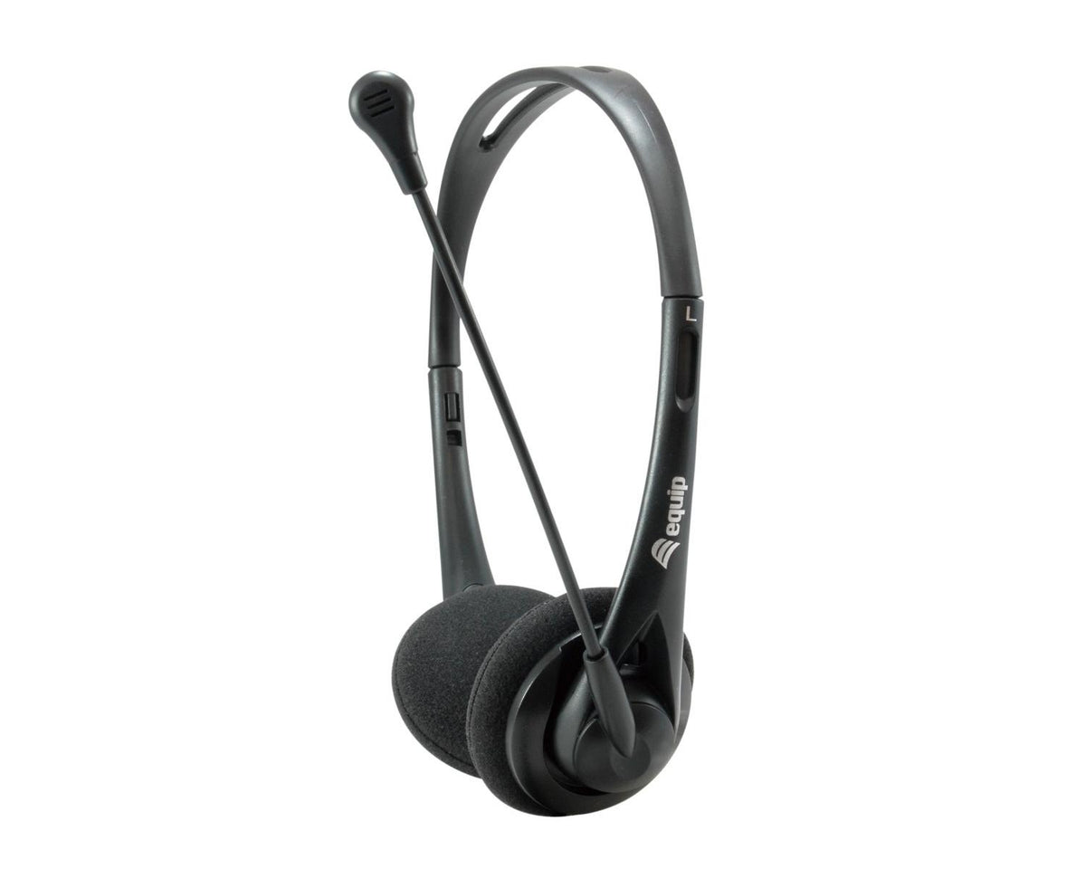 Equip Chat Headset Auricolare Cablato A Padiglione Musica e Chiamate Nero