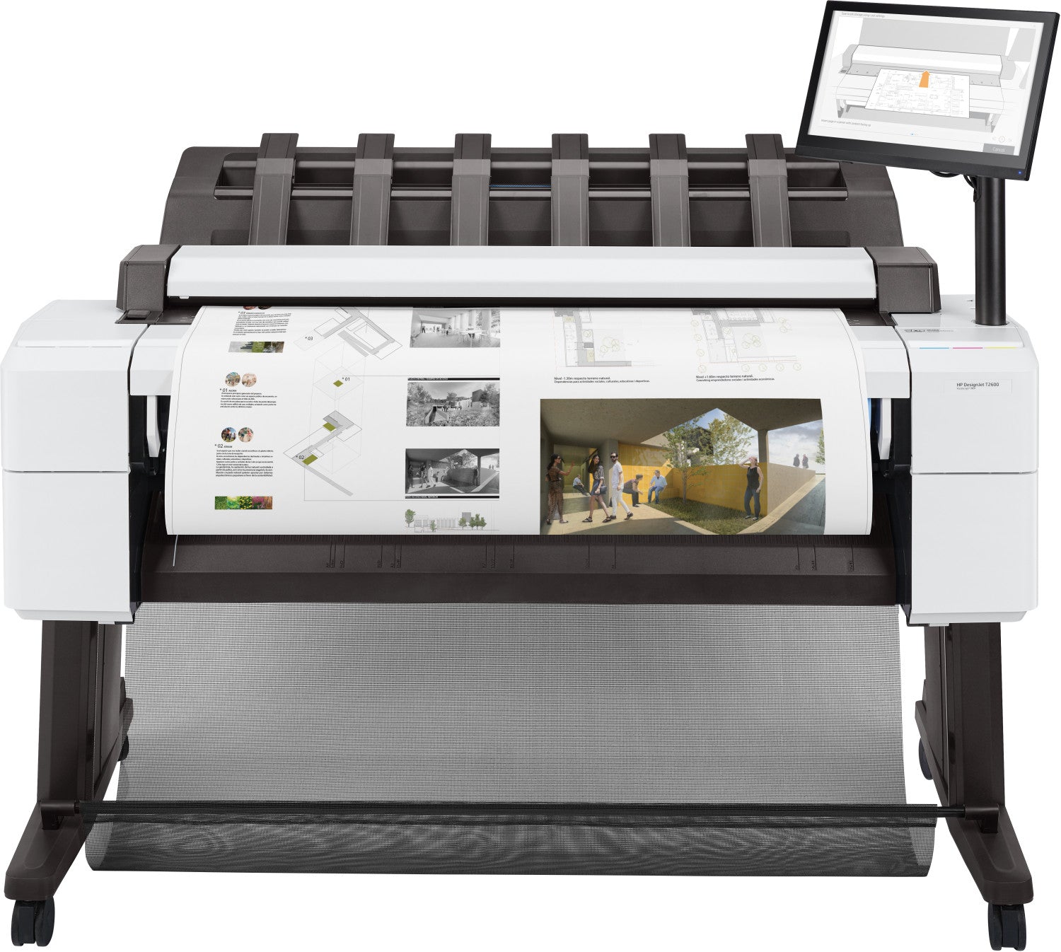 HP 3XB78A Stampante T2600 Grandi Formati Getto d'Inchiostro a Colori 2400x1200 DPI A0 841x1189 mm LAN Bianco Nero
