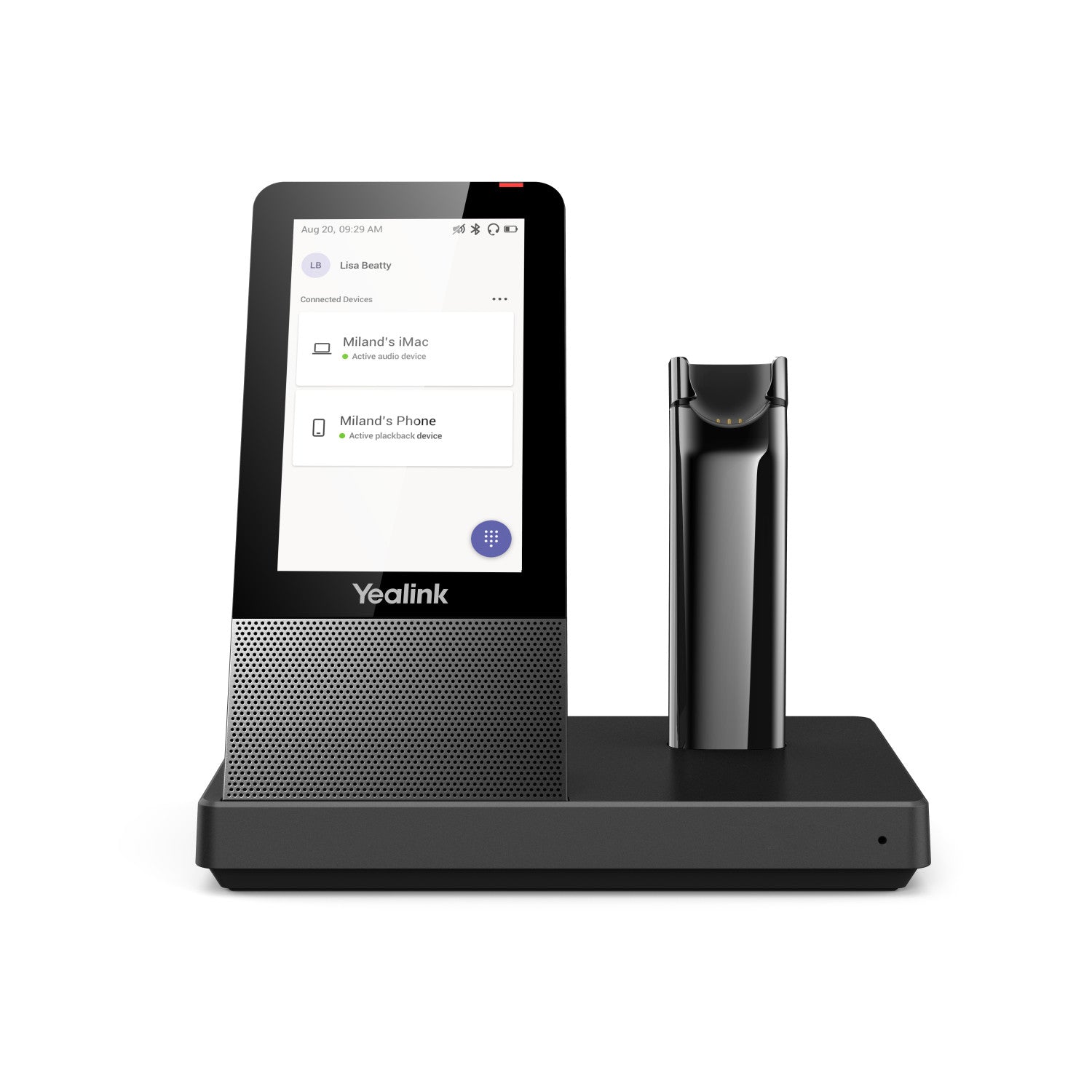 Yealink WH67 Teams Auricolare Wireless Headset per Videoconferenze Nero