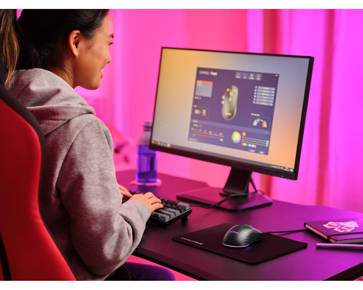 Trust GXT 925 REDEX II mouse Giocare Mano destra USB tipo A Laser 10000 DPI