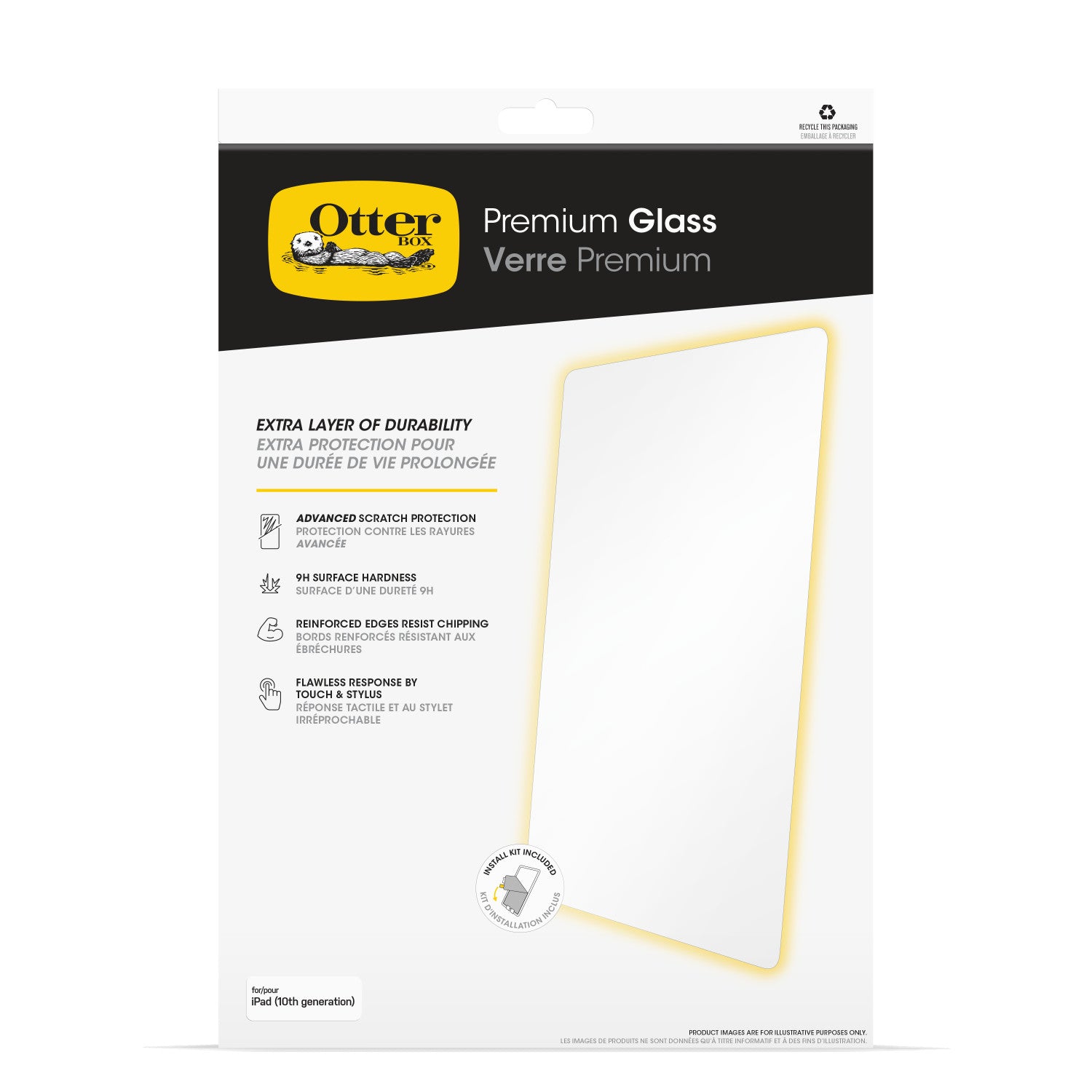 OtterBox Premium Glass Antimicrobial Series per Apple iPad (A16/10th gen), trasparente
