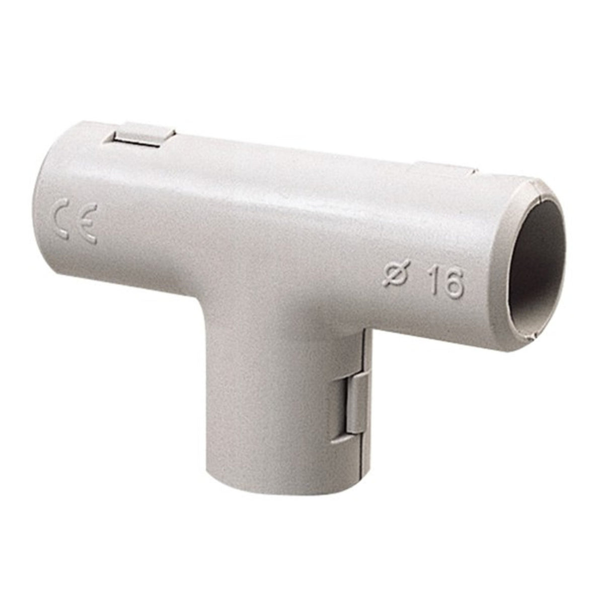 Poly Pool PP0260 Giunto a T Ispezionabile per Tubi Rigidi 16 mm Grigio IP40