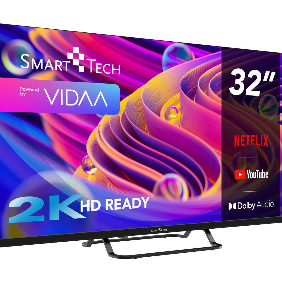Smart-Tech 32HV02V TV 81,3 cm (32 pollici) HD Smart TV Wi-Fi Nero 180 cd/m²