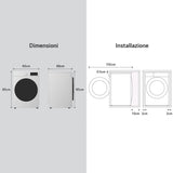 LG RNX5010TKB Asciugatrice Intelligente AI Dry10 kg Classe C Bianco/Nero