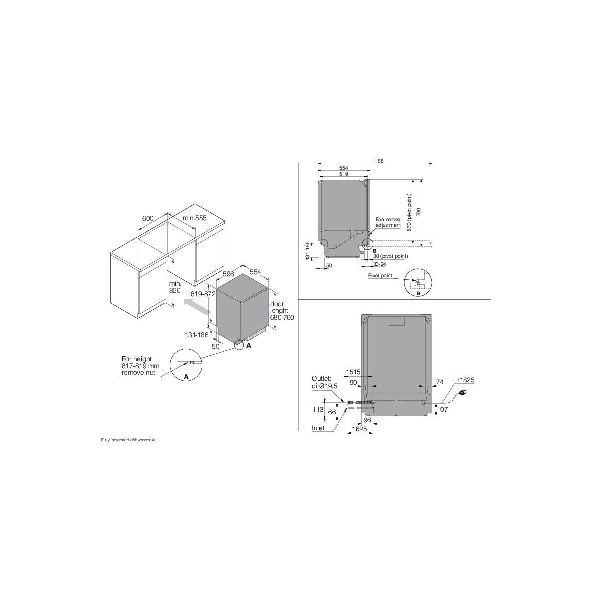 Asko Logic DFI533A Lavastoviglie a scomparsa totale 13 coperti C