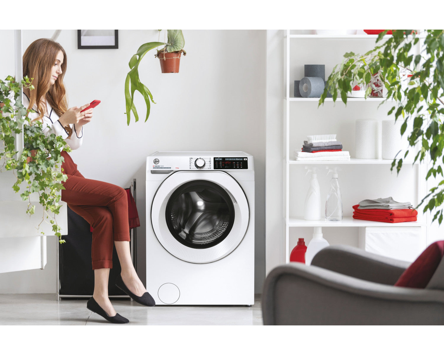Hoover H-WASH 500 HW 48AMC/1-S lavatrice Caricamento frontale 8 kg 1400 Giri/min Bianco Venduto come Grado B 8059019010601