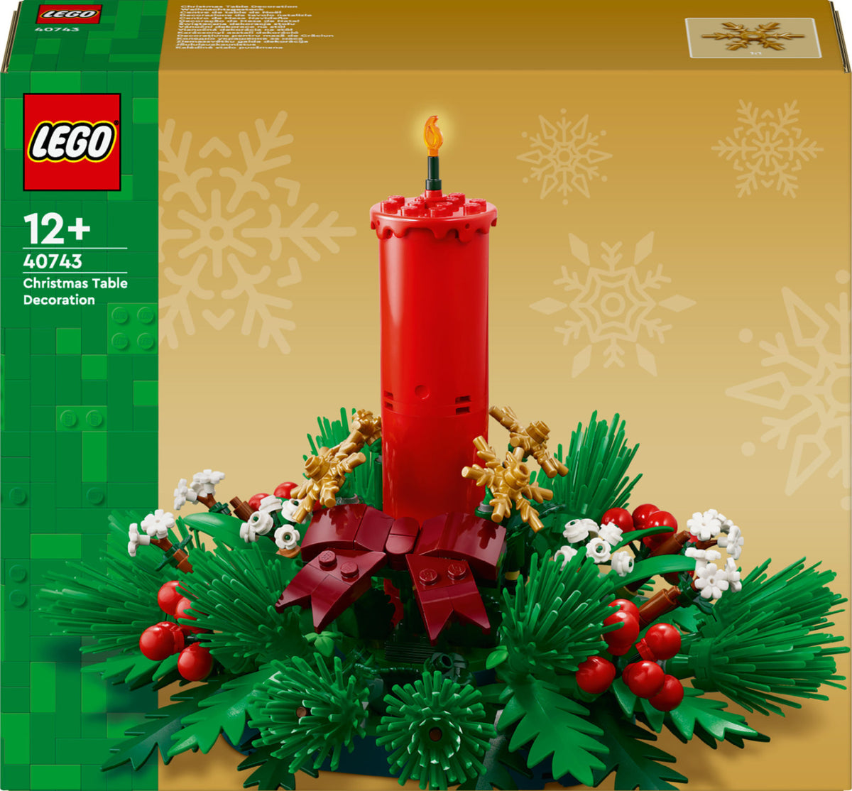 LEGO Decorazione da Tavolo Natalizia 40743 Set da Costruzione 433 Pezzi 12 Anni