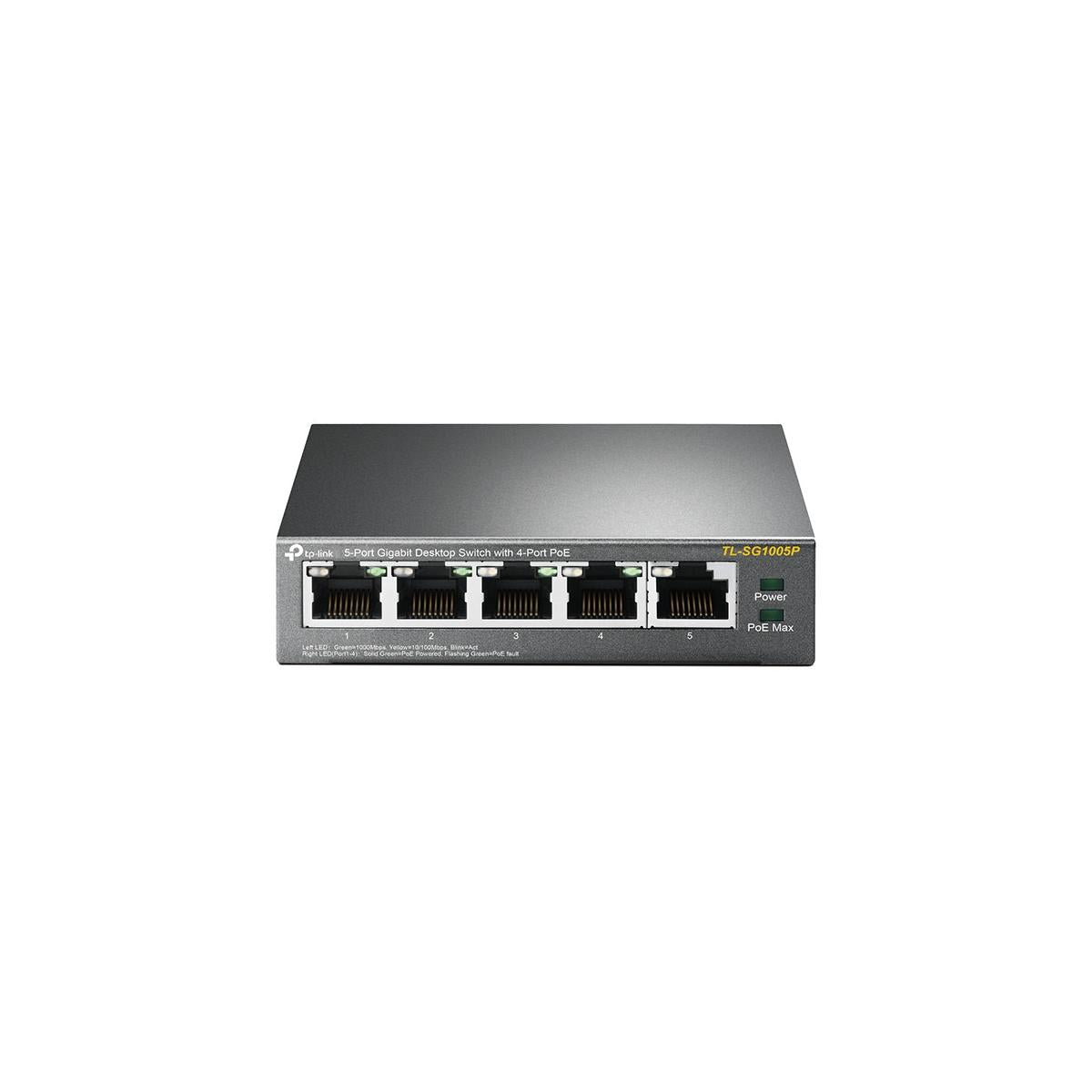 TP-Link TL-SG1005P Switch di Rete Non gestito Gigabit Ethernet Supporto Power Over Ethernet Nero