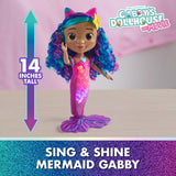 Gabby's Dollhouse The Movie Sirena Gabby che canta e si illumina, Bambola Sirena Impermeabile con Luci e Suoni Giocattolo per Bambine e Bambini dai 3 anni in su