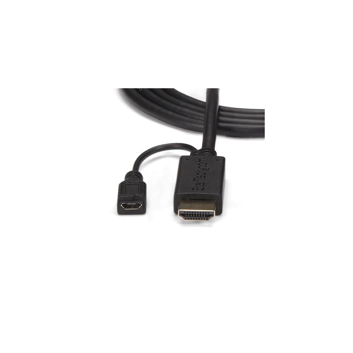 StarTech.com HD2VGAMM6 cavo e adattatore video 1,9 m VGA (D-Sub) HDMI Micro USB Nero