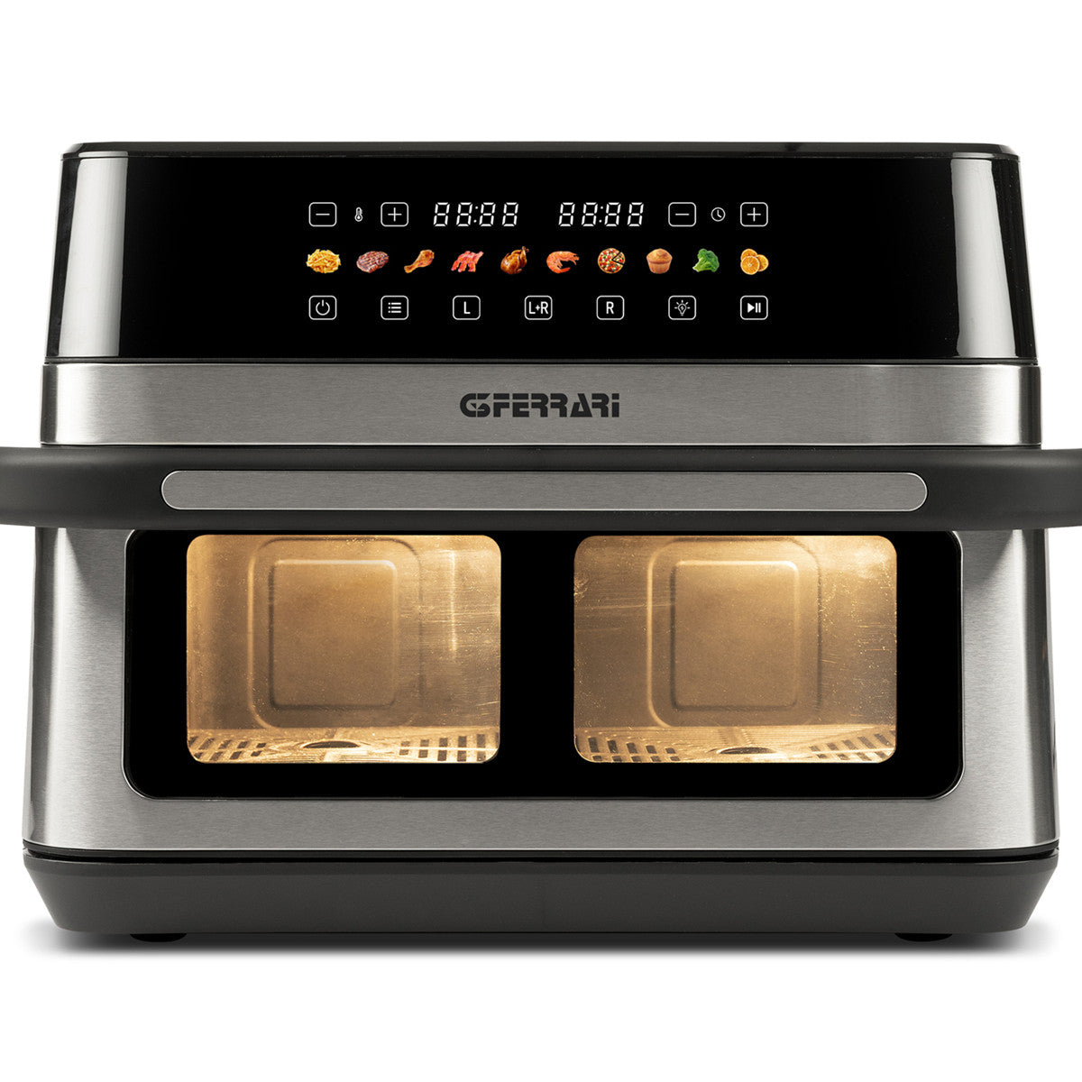 G3 Ferrari G10223 Friggitrice ad aria calda Doppia 12 L Indipendente 2200 W Nero, Acciaio inox