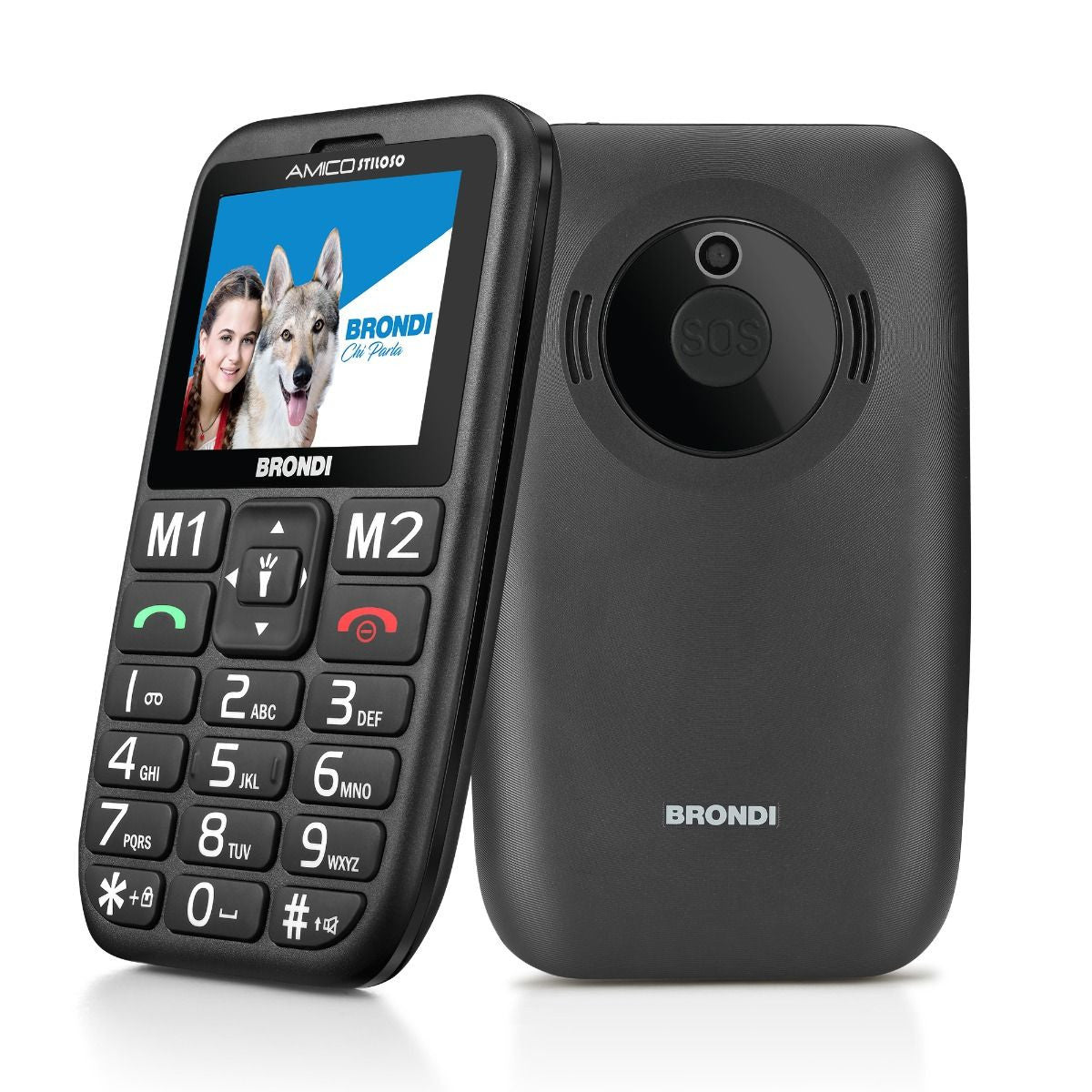 Brondi Amico Stiloso Telefono Cellulare Dual Sim Nero