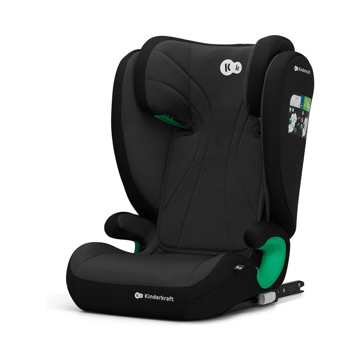 Kinderkraft Junior Fix 2 Plus Seggiolino Auto i-Size ISOFIX 15-36 Kg 100-150 Cm Nero