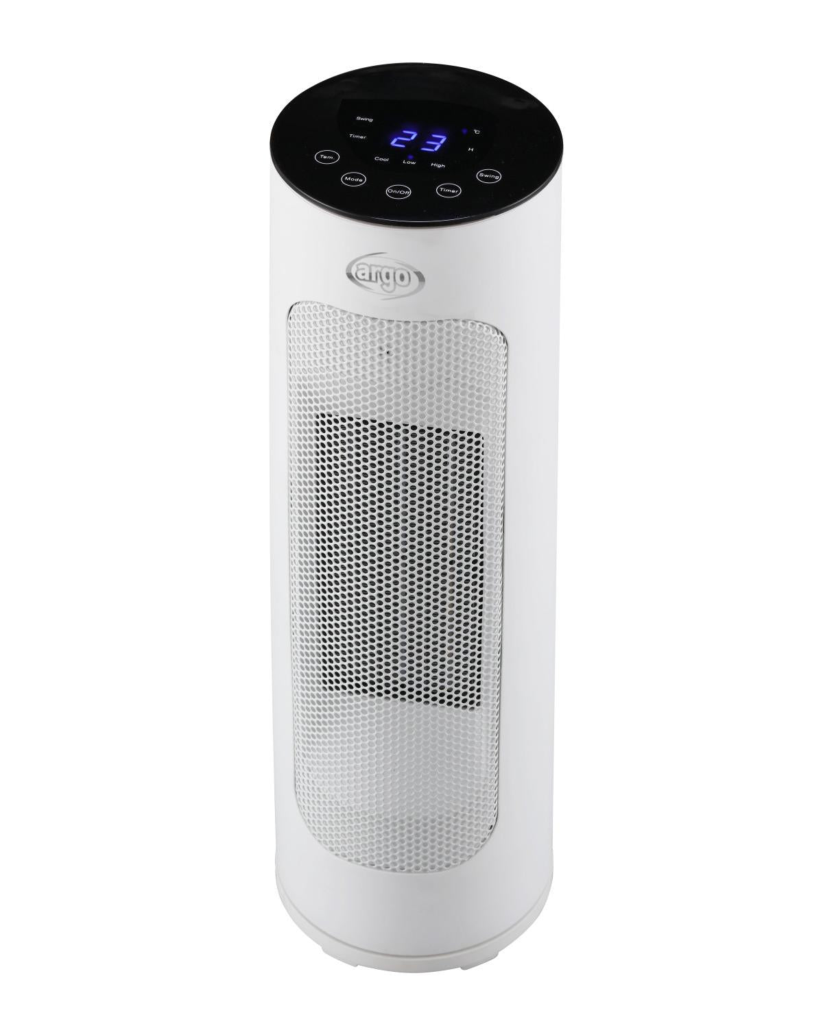 Argoclima Homer Termoventilatore Elettrico 2000 W Interno Nero Bianco